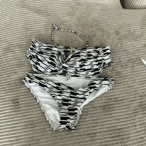 Victoria's Secret Monochrome Striped Bikini